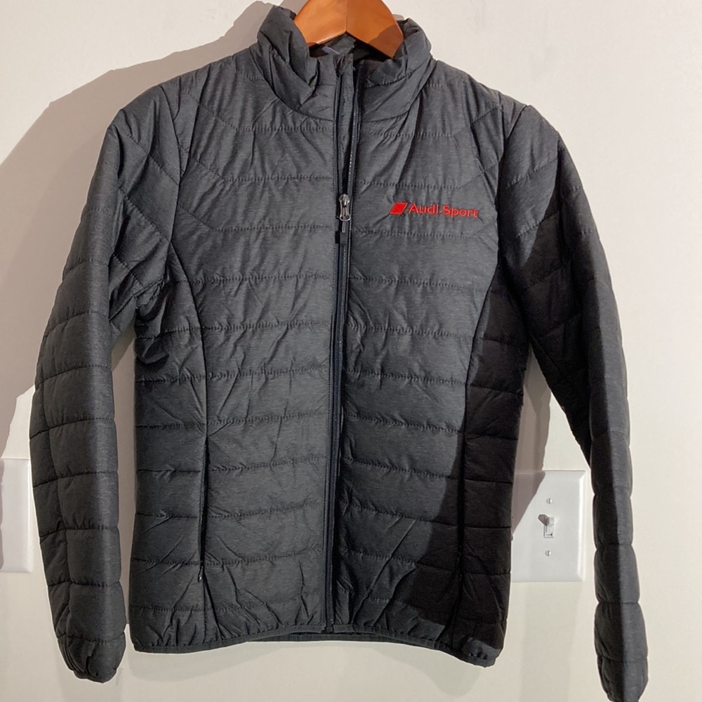 AUDI Puffer full zip gray Jacket Womens XS
